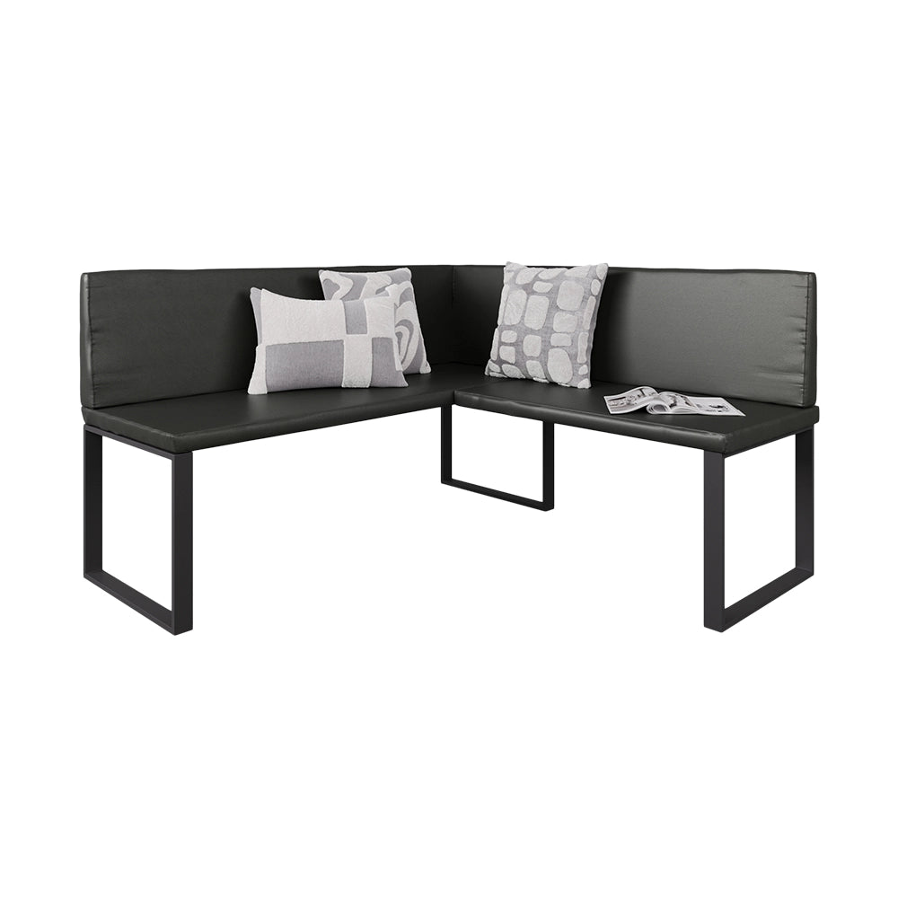 Vicco panca ad angolo Nero 150 x 150 cm