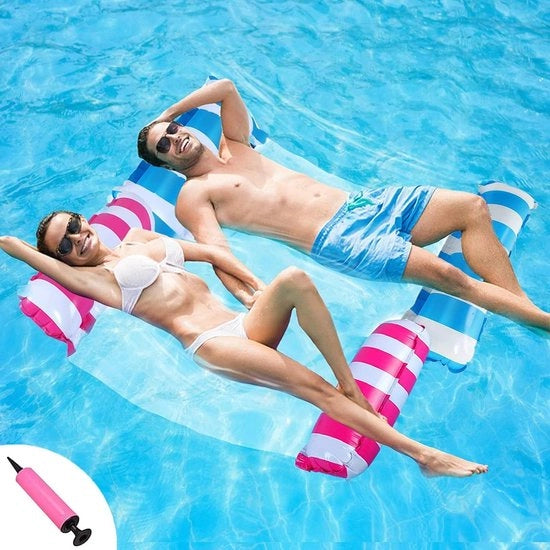 Poltrona Galleggiante Inflatabile 4 in 1 - Sedile per Bambini e Adulti con Inflatore Portatile