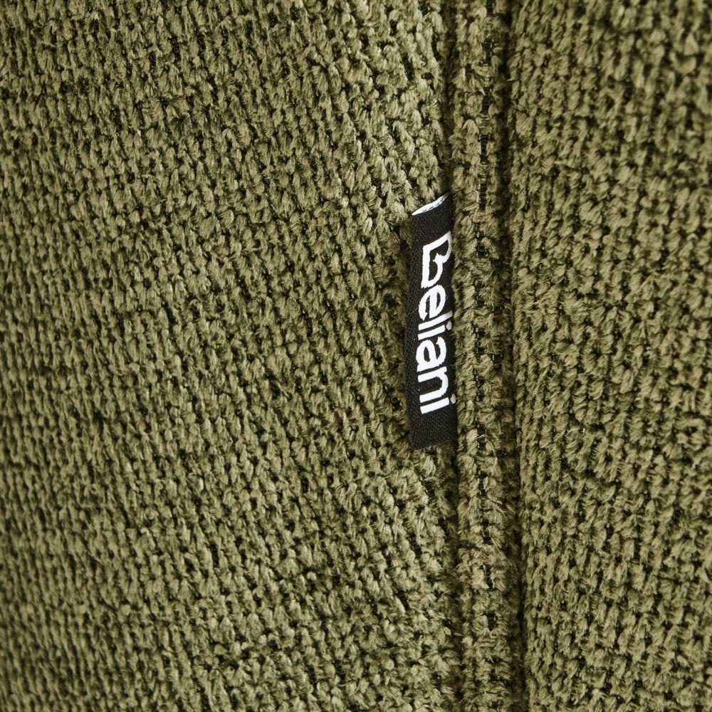 Poltrona in tessuto verde in stile retrò Rivestimento idrorepellente Gambe in legno di gomma con braccioli