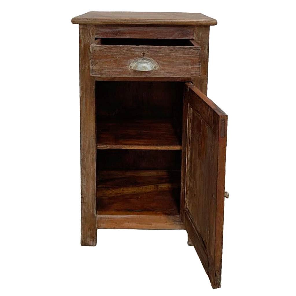 Comodino in legno fatto a mano44x35x79h cm