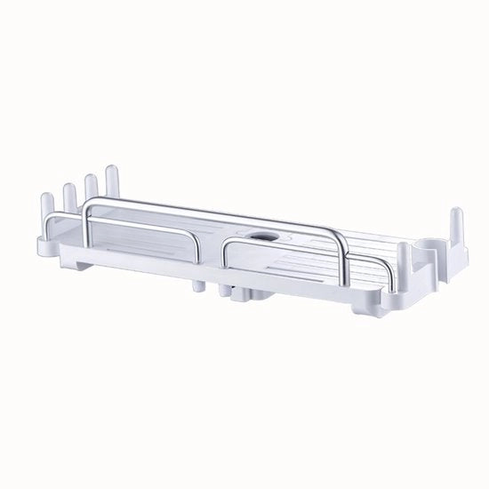 Plank per doccia telescopica - Senza perforazione richiesta - 28-44 cm - 18-25 mm organizzatore per doccia - Ideale per appendere in camera da bagno - Plank per camera da bagno senza impatto - Organizzatore per doccia e sapone della camera da bagno