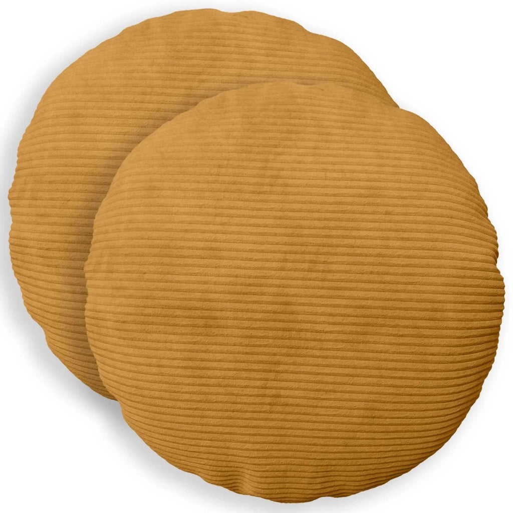 Federa 2 pcs HEERLEN Giallo Ø 40 cm corduroy 922283