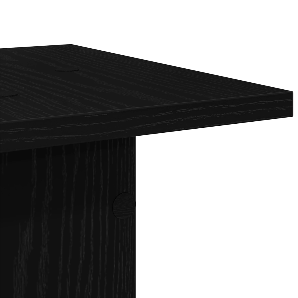 Supporti per altoparlanti  2 pz Rovere Nero 30x30x80 cm Legno ingegnerizzato