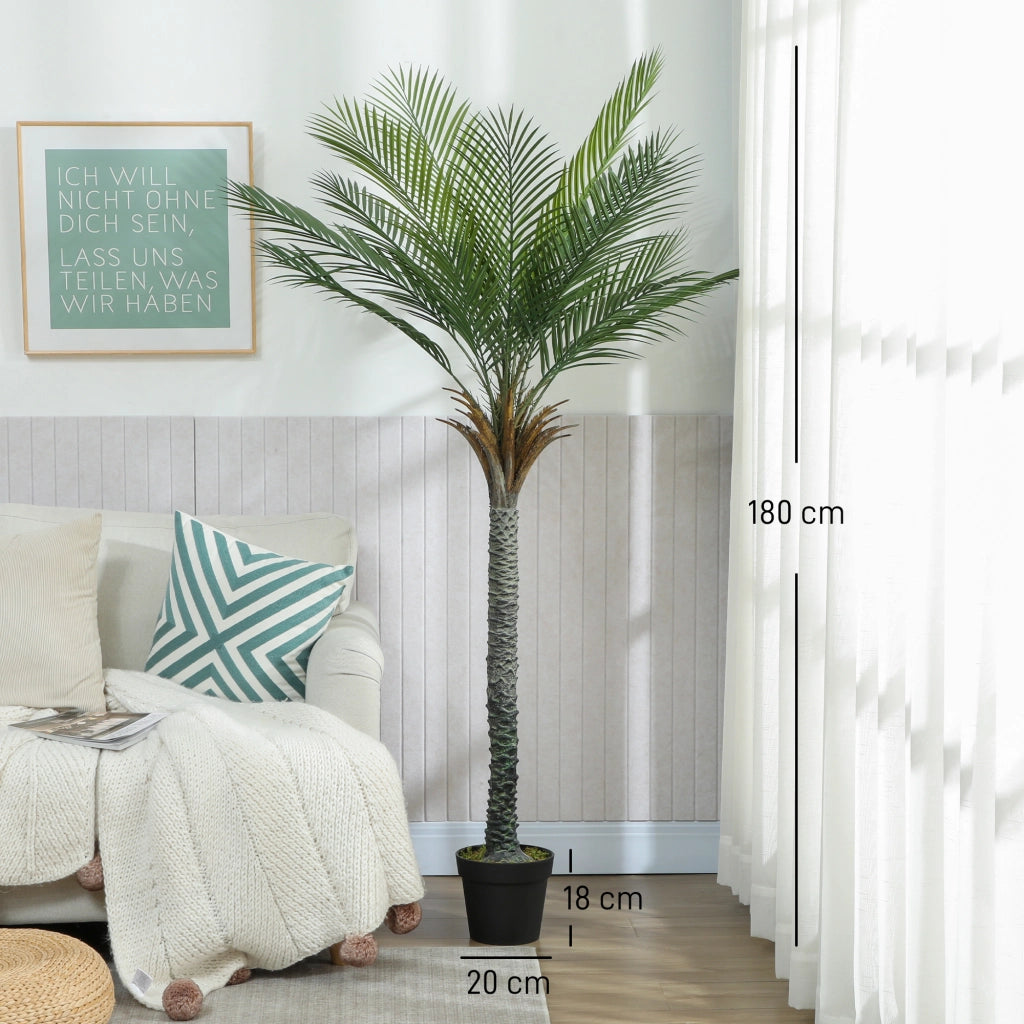 Pianta artificiale tropicale in vaso ¨C zephmum ¨C verde, 180 cm, 15 foglie