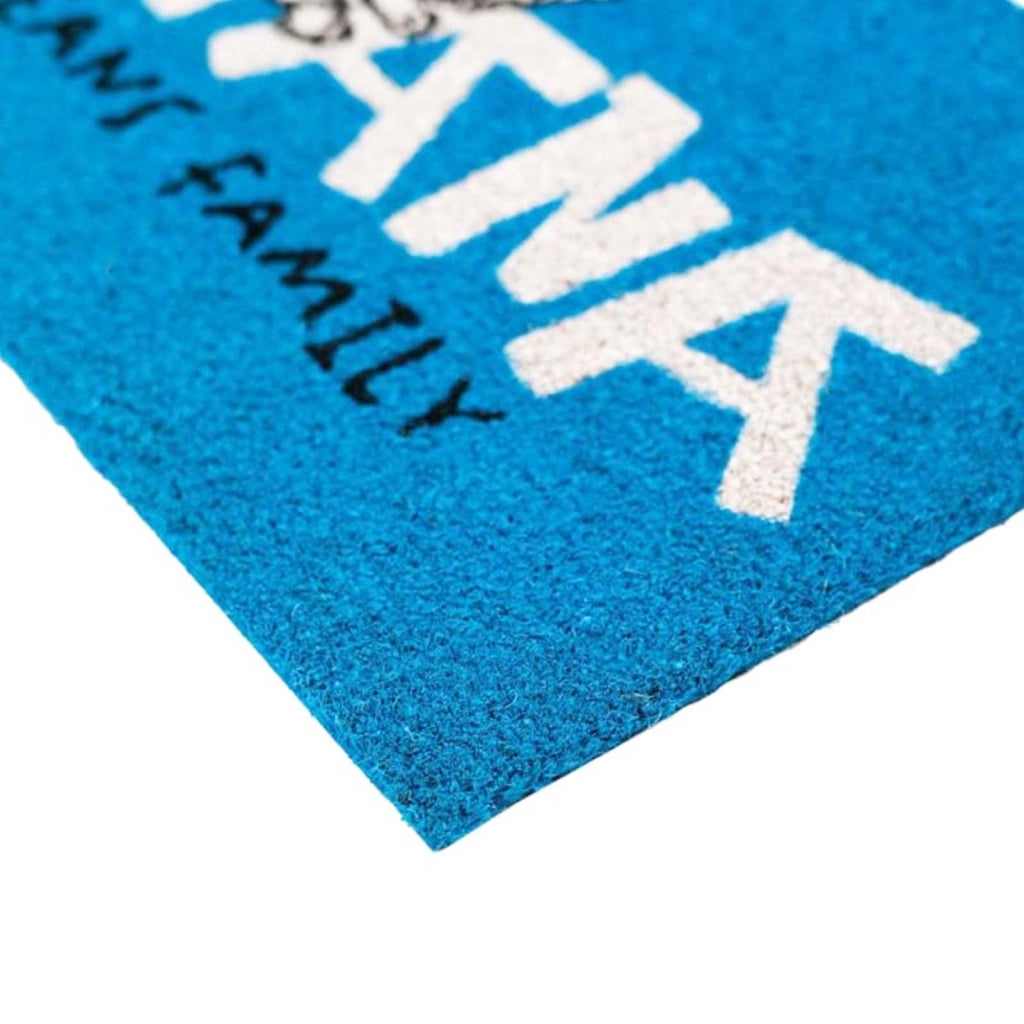 Tappetino Decorativo 60x40cm con Motivo Stitch Antiscivolo Bianco / Blu Disney