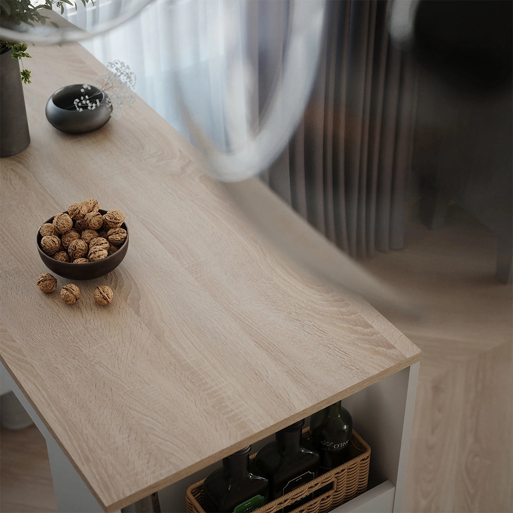 Vicco Tavolo da bar Bianco/Sonoma 45 x 110 cm
