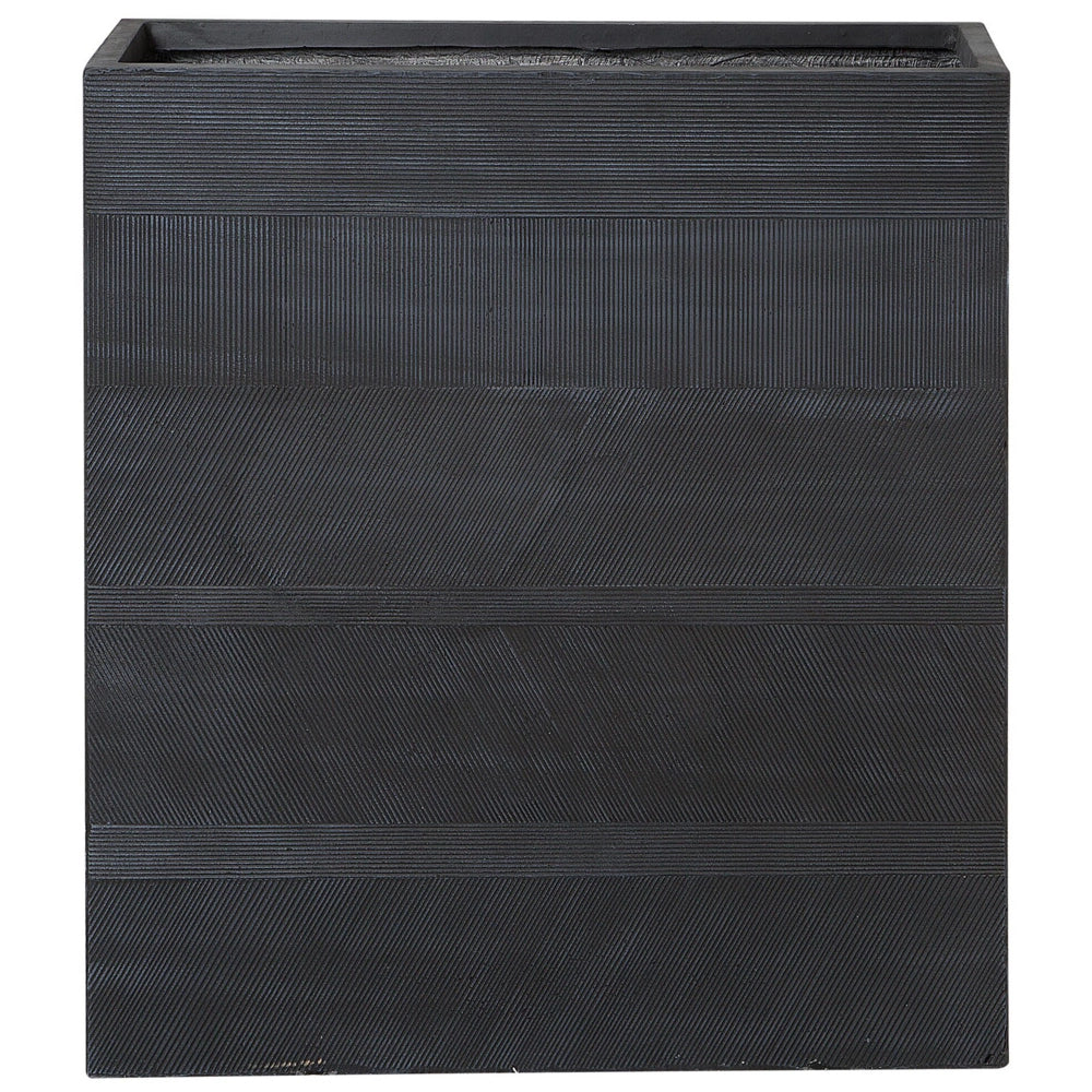 Vaso per piante rettangolare in argilla nera 80 x 30 x 22 cm per interni ed esterni
