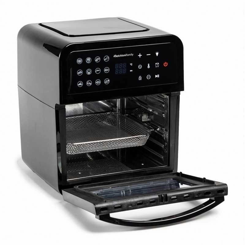 FORNO FRIGGITRICE AD ARIA 12L LUCIFER MELCHIONI FAMILY CON RIPIANI 1800W - Melchioni