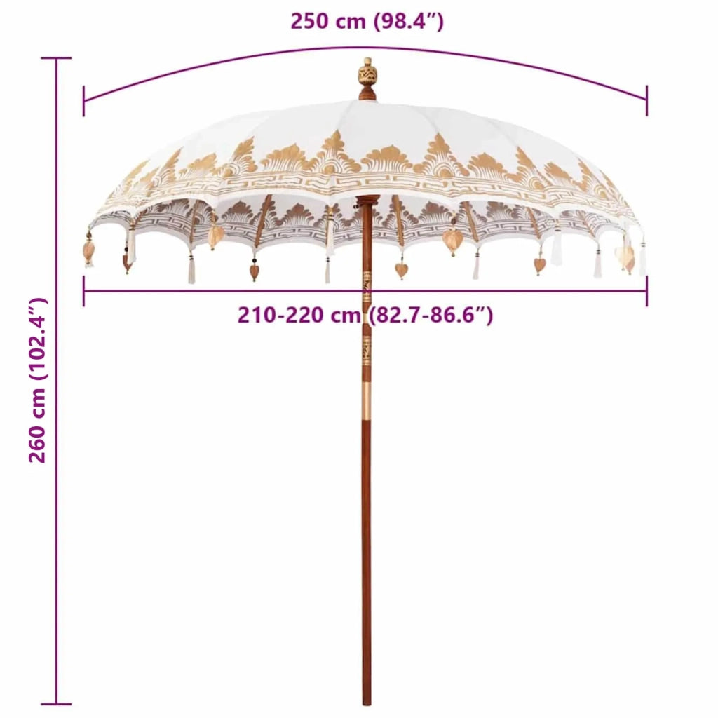Parasol Balinese Crema 215 x 215 x 260 cm 42006455