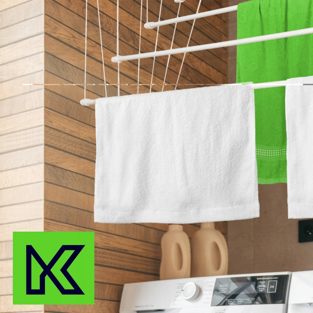 Stendibiancheria da soffitto KADAX per bagno, 6 barre, 90 cm, resistente e robusto.