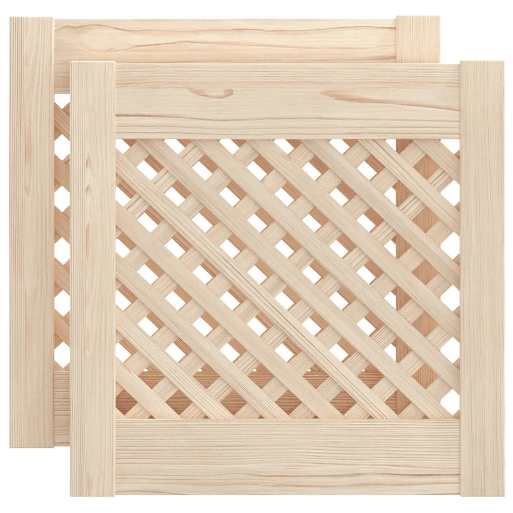 Ante con Design a Reticolo 2 pz 39,5x39,5 cm in Legno di Pinocod mxl 131845