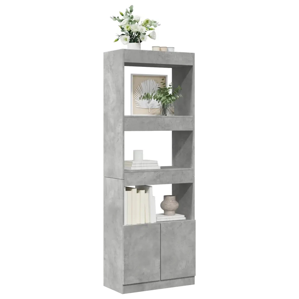Credenza Grigio Cemento 63x33x180 cm in Truciolato 3309603