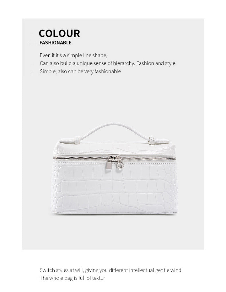 Borsa a tracolla piccola da donna per cellulare, in vera pelle, mini borsa a spalla, bianca