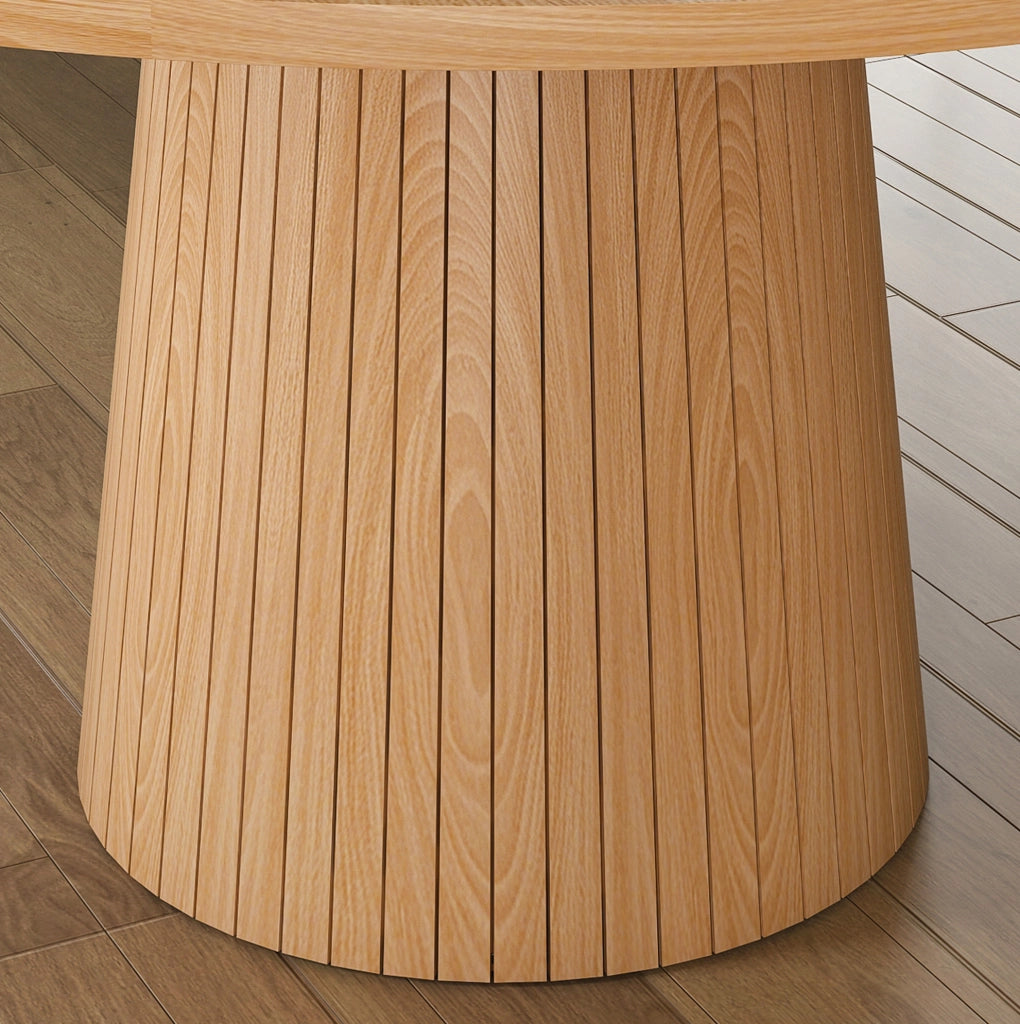 Tavolo da pranzo rotondo Ø110 cm effetto rovere