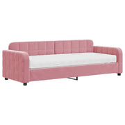 Divano letto | Sof¨¤ letto | Letto singolo con Materasso Rosa 80x200 cm in Velluto