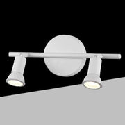 Trade Shop - Faretto Spot Led Orientabile Da Soffitto C72-b2 2xgu10 Max.10w Ip20 Bianco Design Moderno -