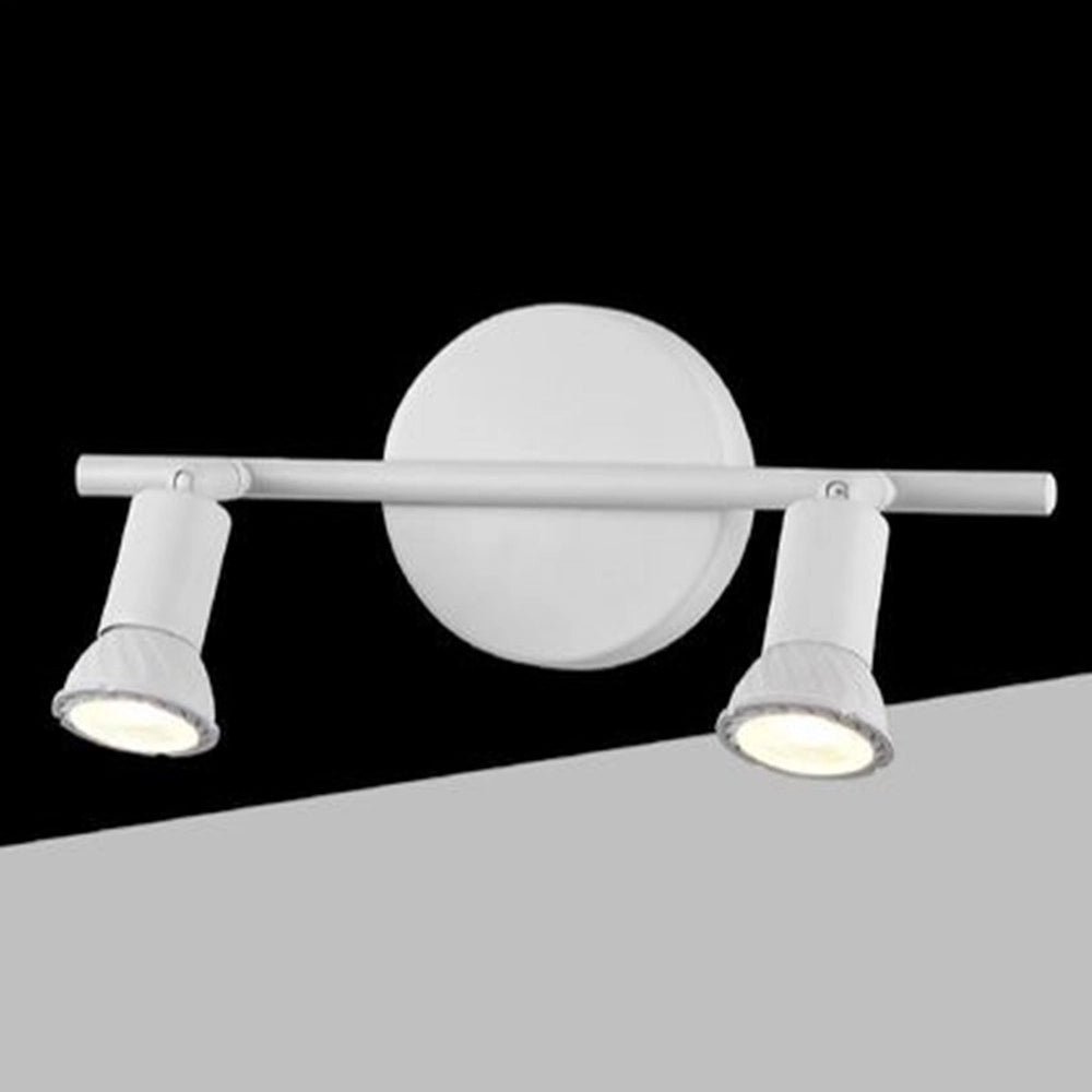 Trade Shop - Faretto Spot Led Orientabile Da Soffitto C72-b2 2xgu10 Max.10w Ip20 Bianco Design Moderno -