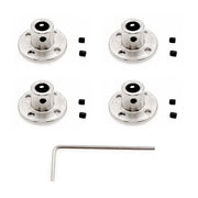 Imbottitura per flange set da 4 - Connettore di accoppiamento 6 mm - Acciaio 45# di alta qualità - Duraturo - Ideale per motori RC di modelli - Diametro interno 6 mm