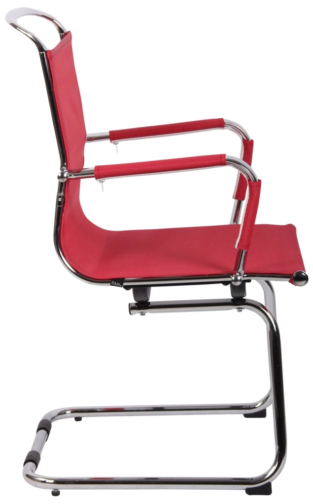Sedia per visitatori in rete Barnet rosso