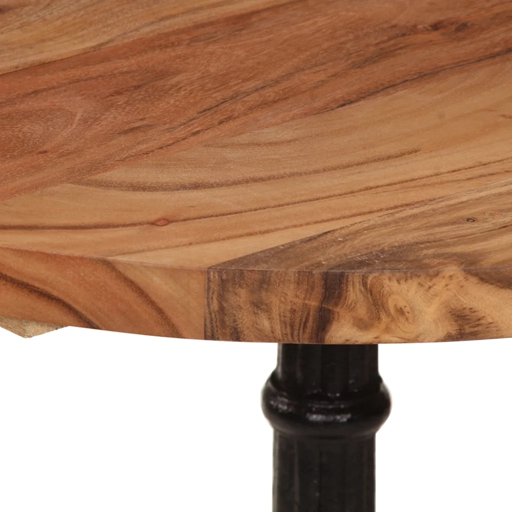 Tavolino da Bistrot Ø60x76 cm in Legno Massello di Acacia 321088