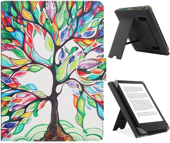 Custodia universale per e-reader da 6,8", 7", compatibile con Kindle Paperwhite 2024-2019/Kobo Clara HD/Kobo Clara 2E, cinturino in pelle, custodia per e-reader da 6-6,8 pollici per Tolino/Sony