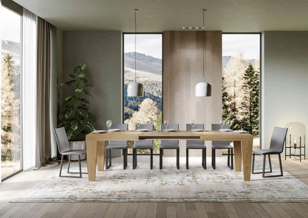 Tavolo allungabile 200/304x90 cm Spimbo quercia natura