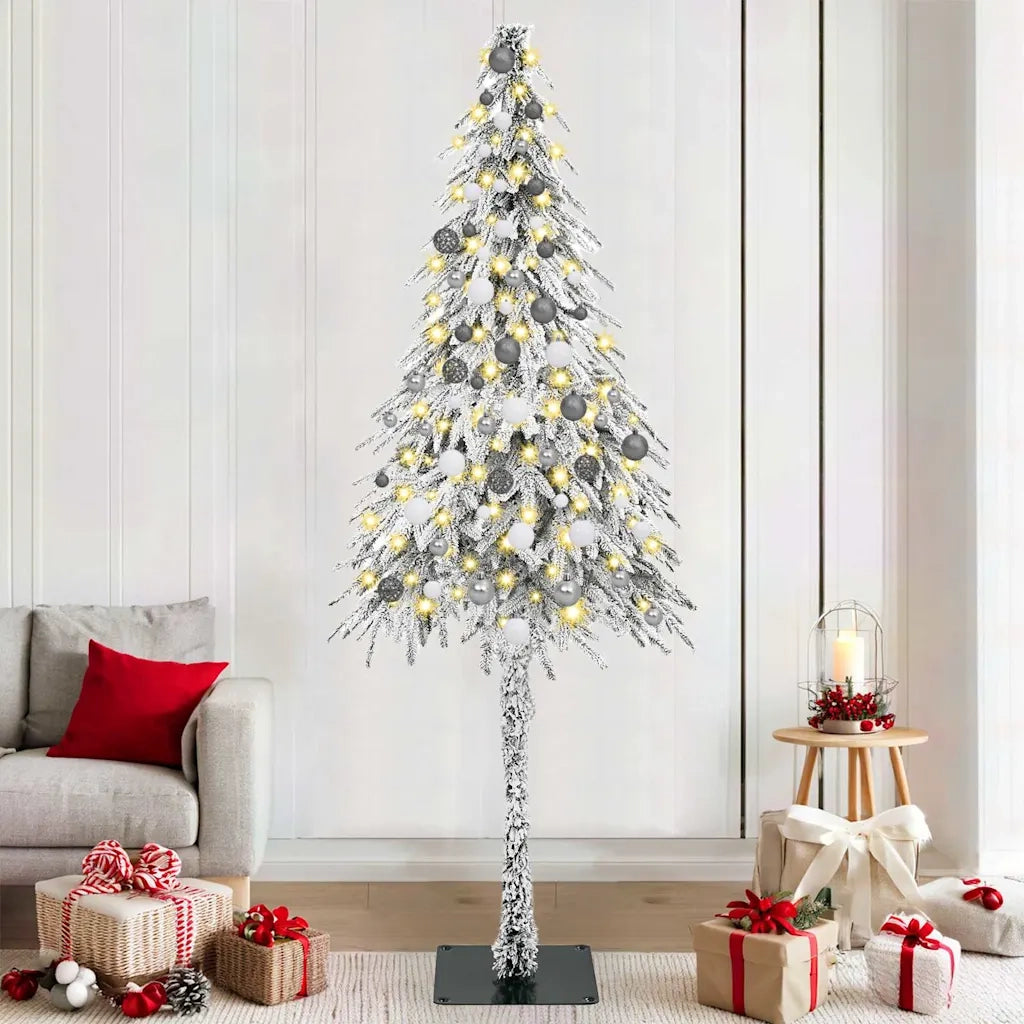 Albero di Natale con 300 LED Bianco 210 cm PE e Acciaio 3396241