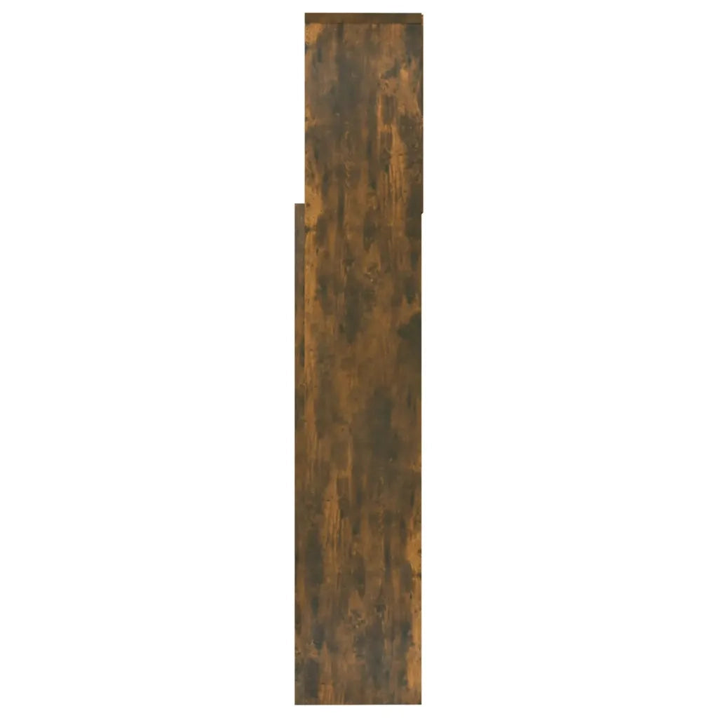 Testiera con Scomparti-Testata con Ripiani Rovere Fumo 160x19x103,5 cm