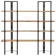 Libreria a 4 Livelli 160x35x160 cm in Legno Massello di Mango 286603
