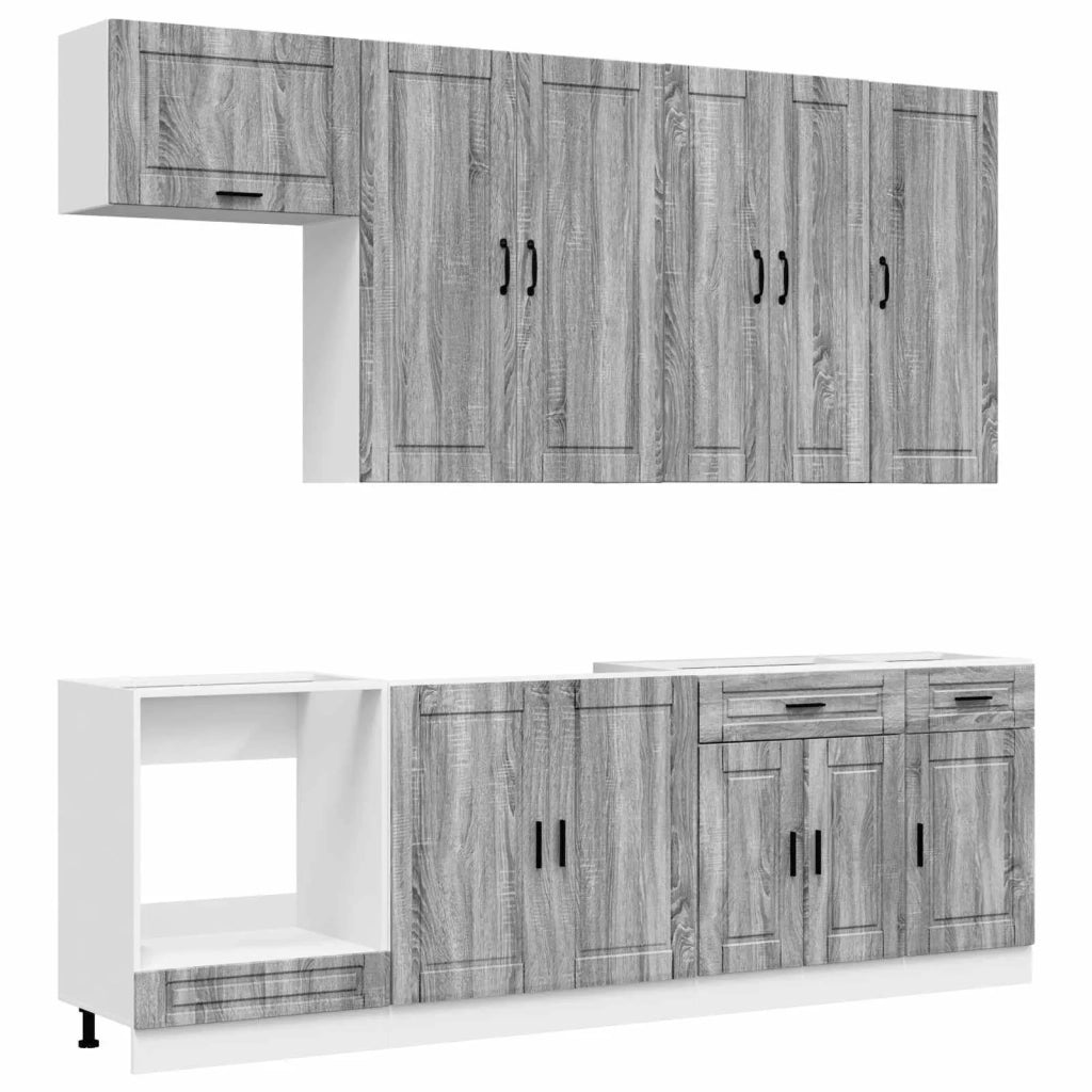 Unità Cucina PORTO 8 pcs Sonoma grigio Legno ingegnerizzato 3438169
