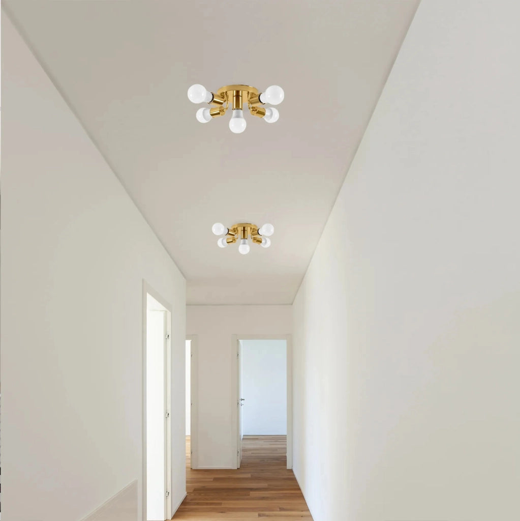 Plafoniera Riflettore Metallo APP708-5C Oro