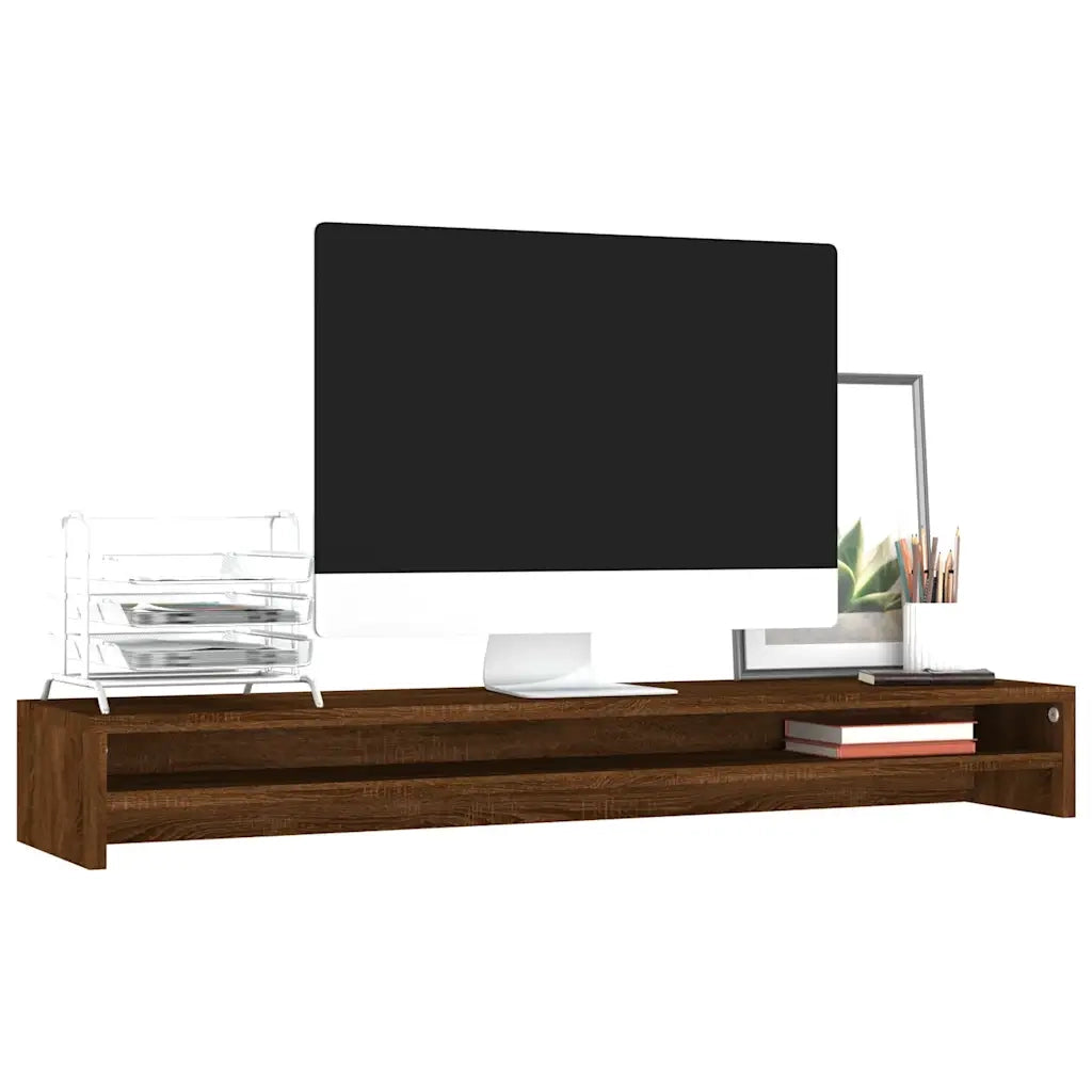 Supporto Monitor Rovere Marrone 100x24x13 cm Legno Multistrato 815293