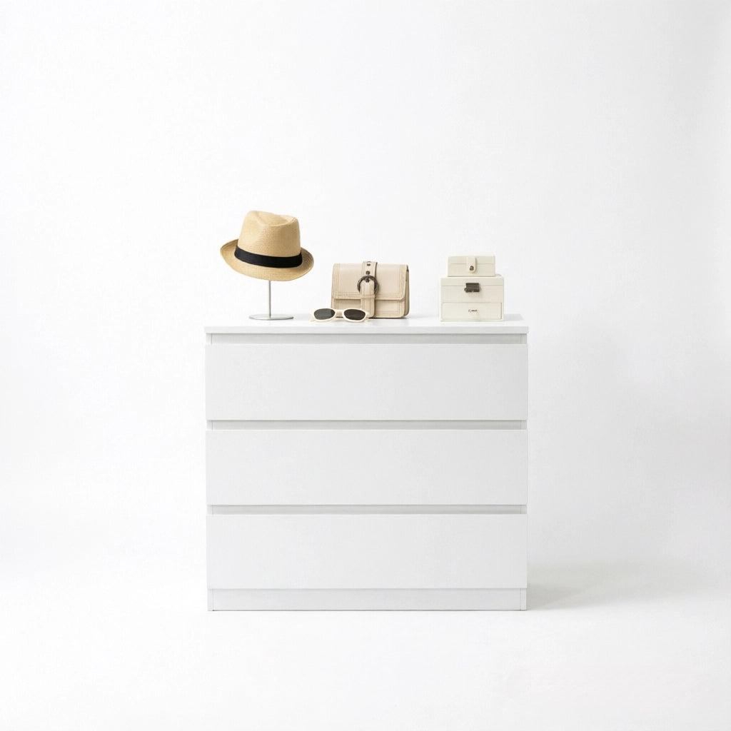 CASSETTIERA 3 CASSETTI 80 x 39 x 73 cm Bianca