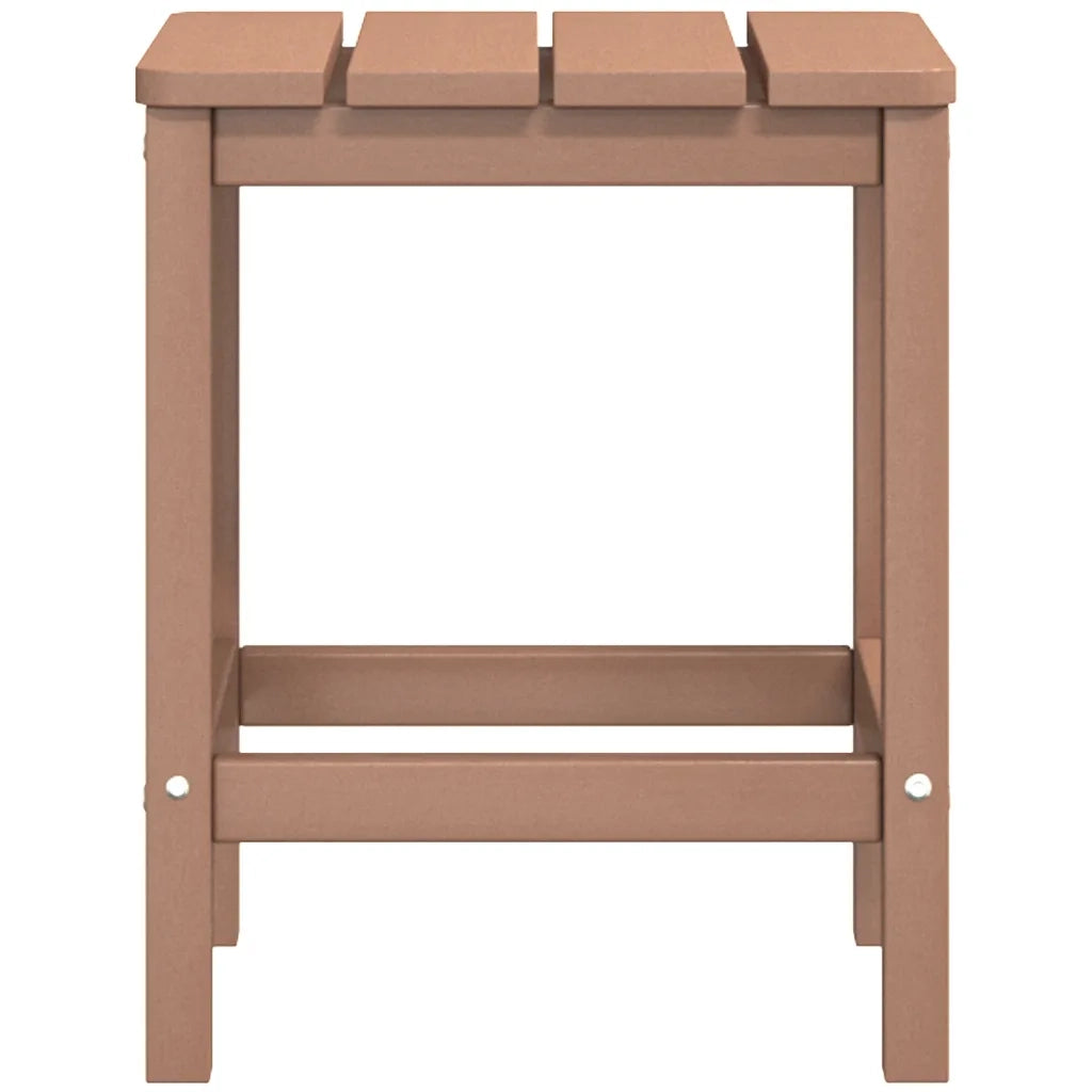 Sedia Giardino con Poggiapiedi e Tavolo Adirondack HDPE Marrone 3095710