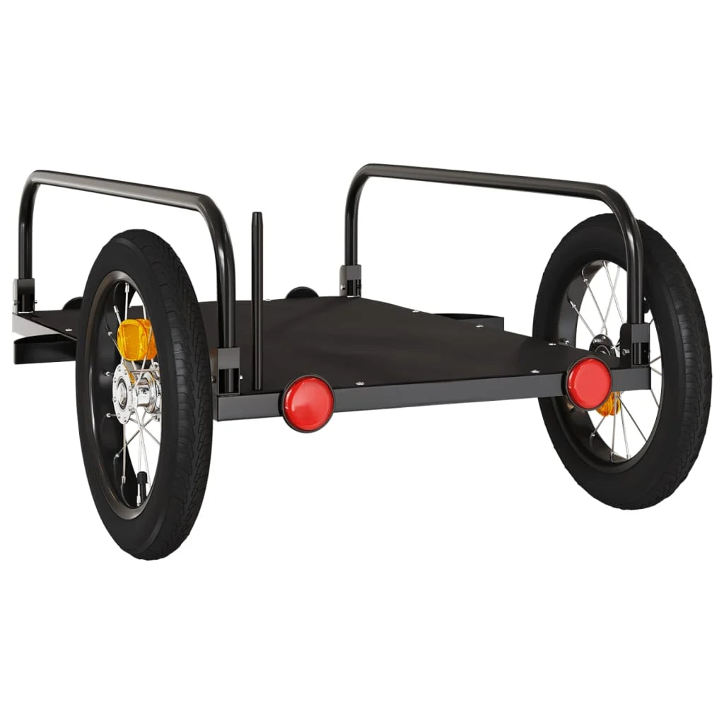 Rimorchio/carrello per il trasporto di biciclette 122 x 53 x 31 cm ferro nero 02_0044060