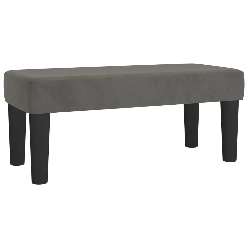Giroletto a Molle con Materasso Grigio Scuro 90x200 cm Velluto 3138002