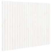 Testiera | Testata da Parete Bianca 140x3x110cm in Legno Massello di Pino