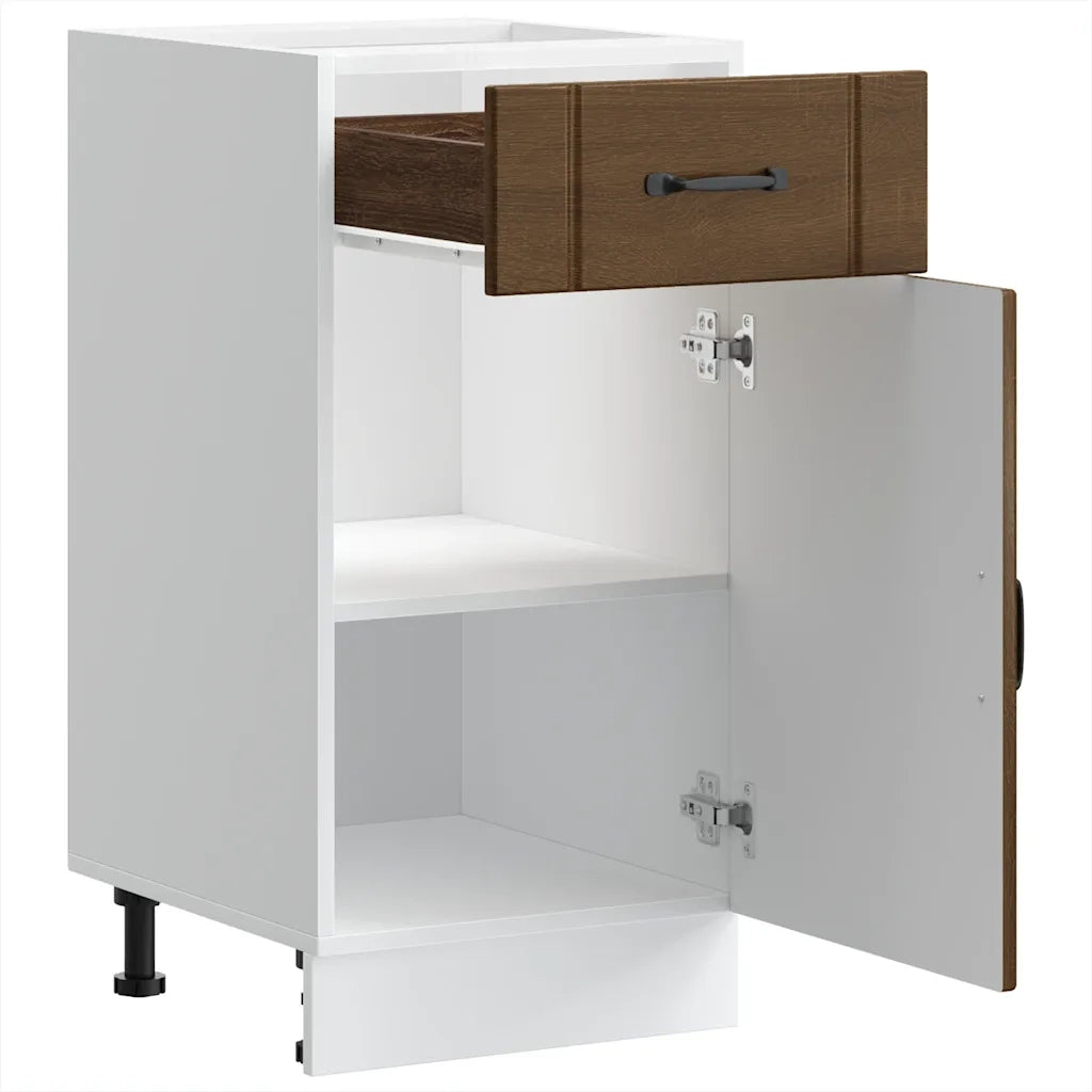 Base da Cucina Lucca Rovere Marrone in Legno Multistrato