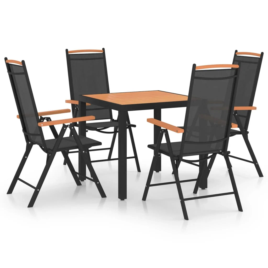 Set da pranzo da giardino in alluminio nero da 5 pezzi 02_0013698