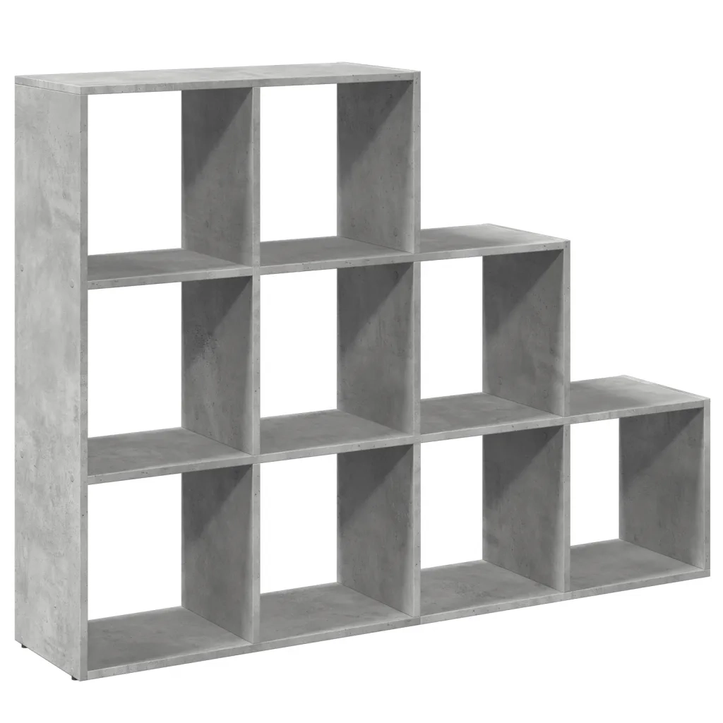 Libreria 4 Ripiani Grigio Cemento 137,5x29x103,5 cm Truciolato 857979