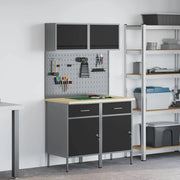 Set di mobili da lavoro con cassetto con blocco 8 pcs Grigio 3321418