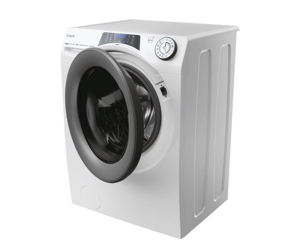 Candy RP496BWMR91S RapidÓ Pro Lavatrice Carica Frontale 9 Kg 1400 rpm Classe A Inverter Vapore Wi-Fi (85x60x54 cm) colore Bianco