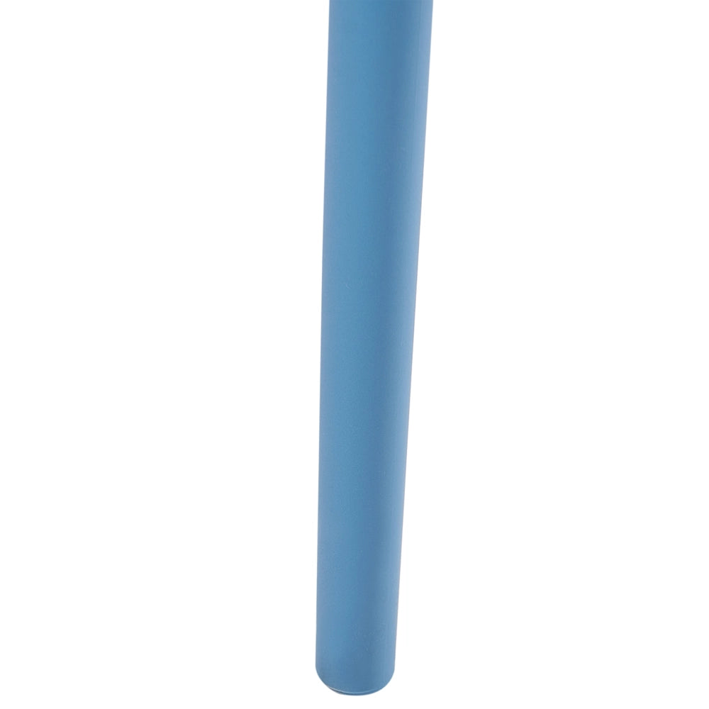 Set di 2 sedie da giardino impilabili in plastica blu e beige stile retrò per tutte le stagioni