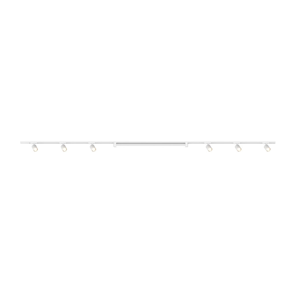 Kit Binario Moderno Mono Mix Metallo Bianco 8 Luci Led-Gu10 40W Calda