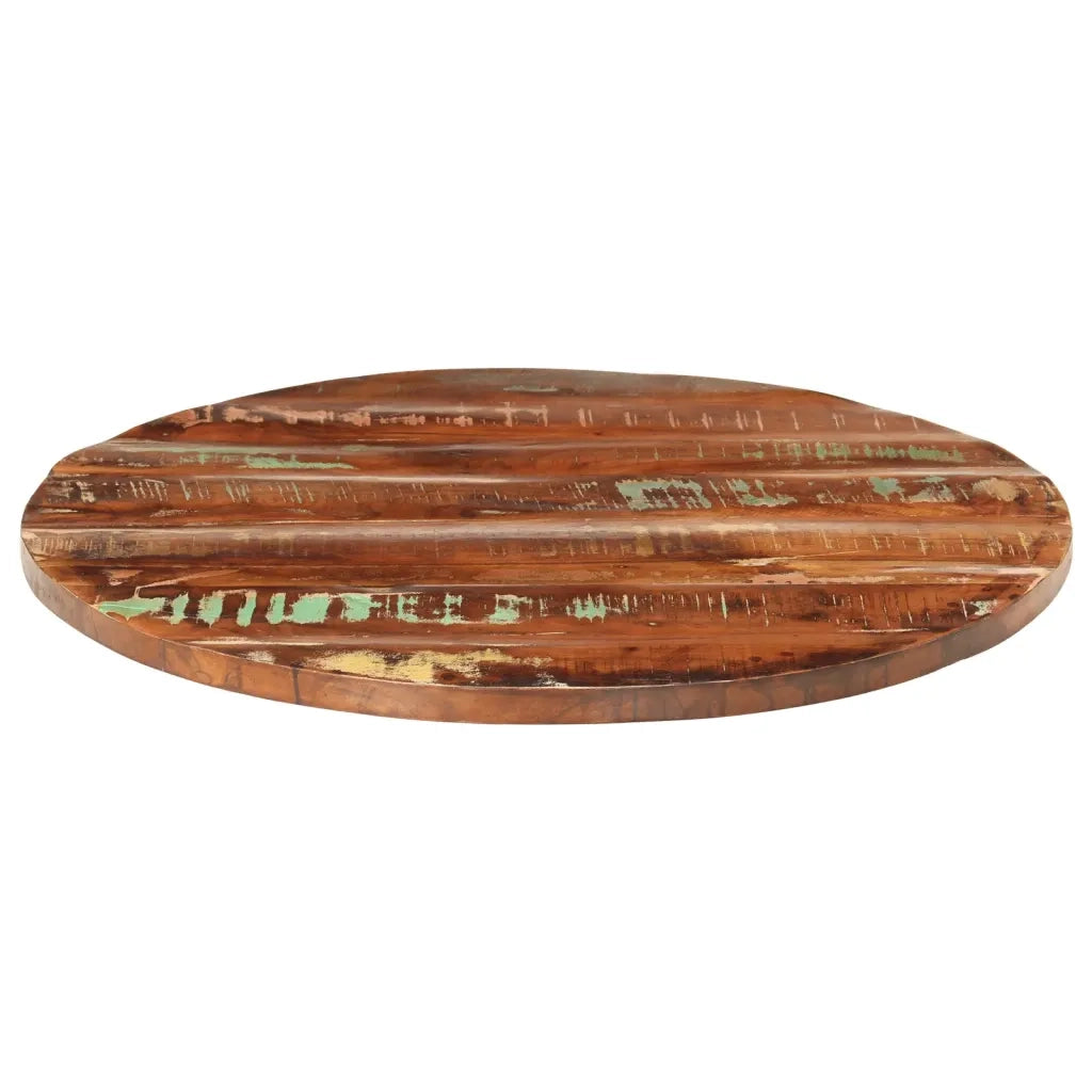 Piano per Tavolo Ø 70x3,8 cm Rotondo Legno Massello di Recupero 370028