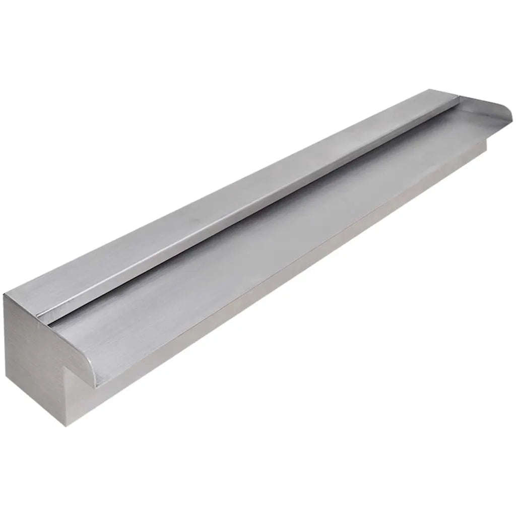 Fontana a Cascata per Giardino Rettangolare Acciaio Inox 90 cm 41668