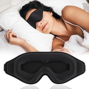 Maschera da sonno ergonomica - Blocca la luce e regola l'apporto di ossigeno - 1 pezzo - Nero