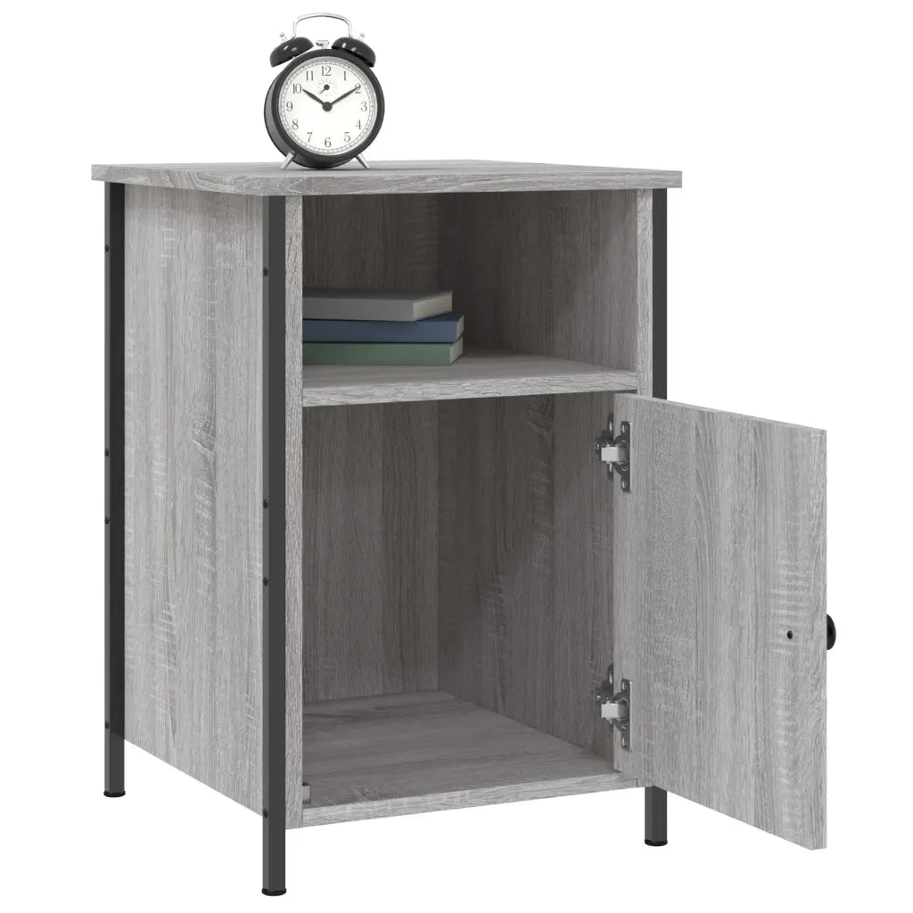 Comodino Grigio Sonoma 40x42x60 cm in Legno Multistrato 825919