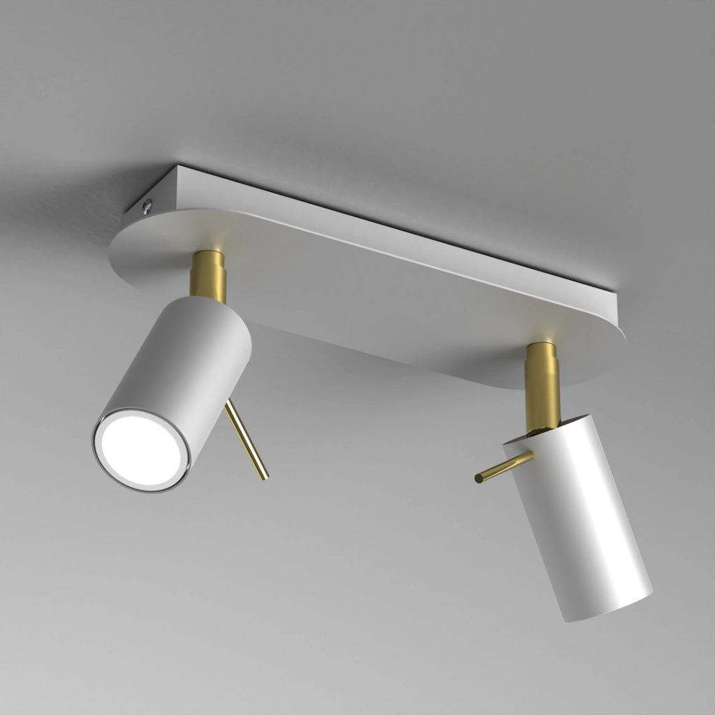 Plafoniera spot Milagro Preston bianco/oro 2xGU10 40W