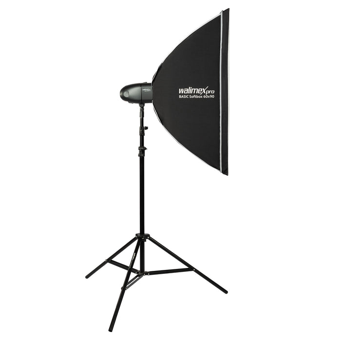 Newcomer 100 Set flash fotografico con potenza di 100 Ws, con radio a 2,4 GHz, softbox 60 x 90 cm e treppiedi per luci, per studio foto video